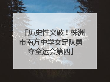 历史性突破！株洲市南方中学女足队勇夺全运会第四