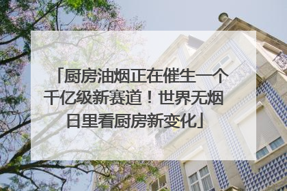 厨房油烟正在催生一个千亿级新赛道！世界无烟日里看厨房新变化