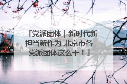 党派团体｜新时代新担当新作为 北京市各党派团体这么干！