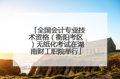 全国会计专业技术资格（衡阳考区）无纸化考试在湖南财工职院举行