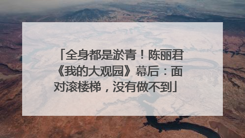 全身都是淤青！陈丽君《我的大观园》幕后：面对滚楼梯，没有做不到