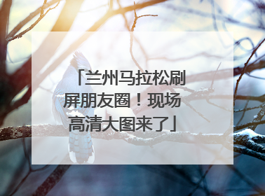 兰州马拉松刷屏朋友圈！现场高清大图来了