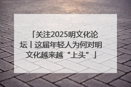 关注2025明文化论坛丨这届年轻人为何对明文化越来越“上头”