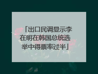 出口民调显示李在明在韩国总统选举中得票率过半