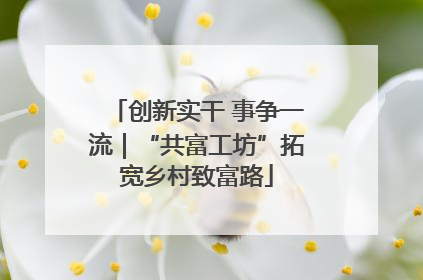 创新实干 事争一流｜“共富工坊”拓宽乡村致富路