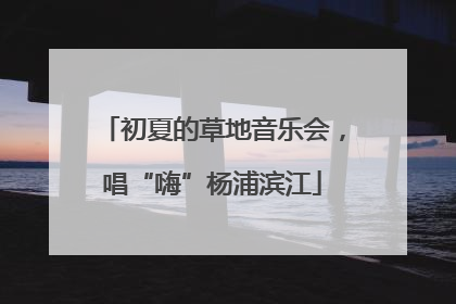 初夏的草地音乐会，唱“嗨”杨浦滨江