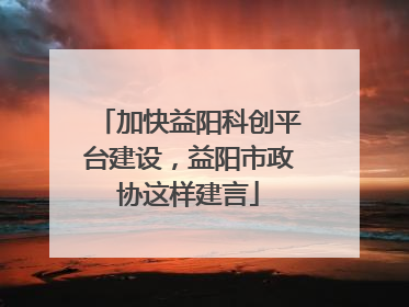 加快益阳科创平台建设，益阳市政协这样建言