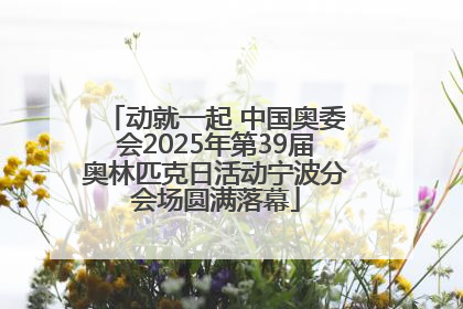 动就一起 中国奥委会2025年第39届奥林匹克日活动宁波分会场圆满落幕