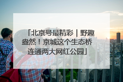 北京号最精彩｜野趣盎然！京城这个生态桥连通两大网红公园