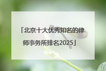 北京十大优秀知名的律师事务所排名2025
