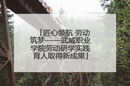 匠心领航 劳动筑梦——武威职业学院劳动研学实践育人取得新成果