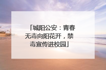 城阳公安：青春无毒向阳花开，禁毒宣传进校园