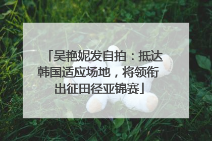 吴艳妮发自拍：抵达韩国适应场地，将领衔出征田径亚锦赛