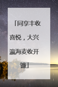 同享丰收喜悦，大兴瀛海麦收开镰