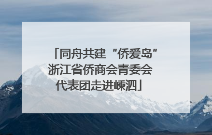 同舟共建“侨爱岛” 浙江省侨商会青委会代表团走进嵊泗