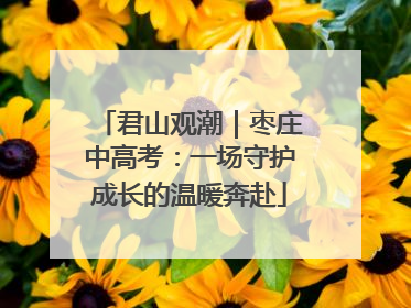 君山观潮｜枣庄中高考：一场守护成长的温暖奔赴