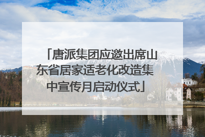 唐派集团应邀出席山东省居家适老化改造集中宣传月启动仪式