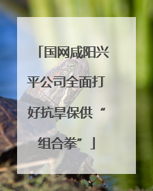国网咸阳兴平公司全面打好抗旱保供“组合拳”