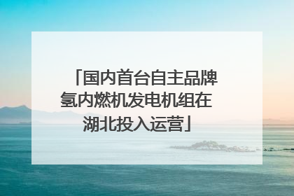 国内首台自主品牌氢内燃机发电机组在湖北投入运营