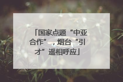 国家点题“中亚合作”，烟台“引才”遥相呼应
