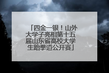 四金一银！山外大学子亮相第十五届山东省高校大学生跆拳道公开赛