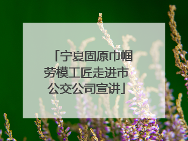 宁夏固原巾帼劳模工匠走进市公交公司宣讲
