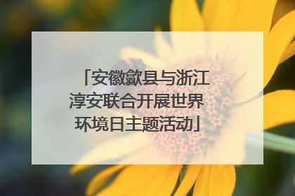 安徽歙县与浙江淳安联合开展世界环境日主题活动