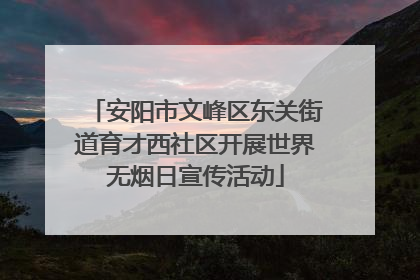 安阳市文峰区东关街道育才西社区开展世界无烟日宣传活动