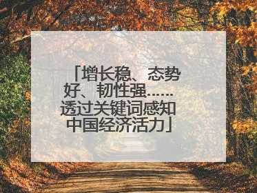 增长稳、态势好、韧性强……透过关键词感知中国经济活力