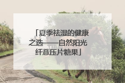 夏季祛湿的健康之选——自然阳光纤薏压片糖果