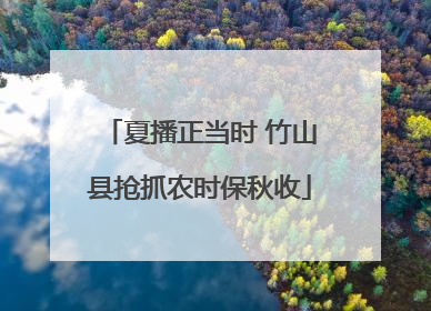 夏播正当时 竹山县抢抓农时保秋收