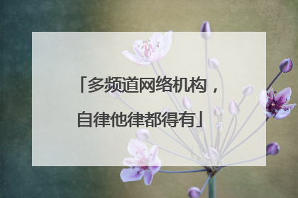 多频道网络机构，自律他律都得有