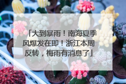 大到暴雨！南海夏季风爆发在即！浙江本周反转，梅雨有消息了