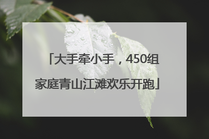 大手牵小手，450组家庭青山江滩欢乐开跑