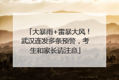 大暴雨+雷暴大风！武汉连发多条预警，考生和家长请注意