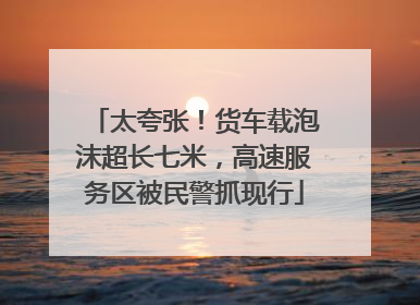 太夸张！货车载泡沫超长七米，高速服务区被民警抓现行