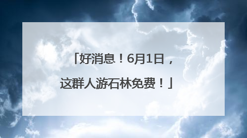 好消息！6月1日，这群人游石林免费！
