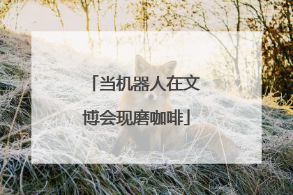 当机器人在文博会现磨咖啡