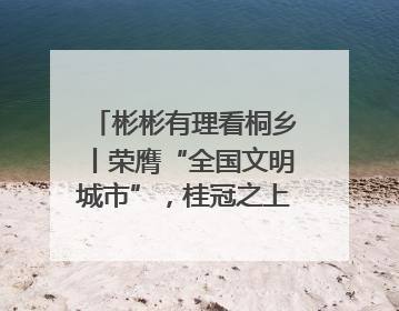 彬彬有理看桐乡丨荣膺“全国文明城市”，桂冠之上刻着一种追求