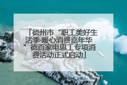 德州市“职工美好生活季·暖心消费嘉年华”德百家电惠工专项消费活动正式启动