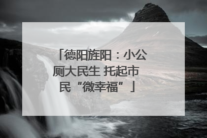 德阳旌阳：小公厕大民生 托起市民“微幸福”