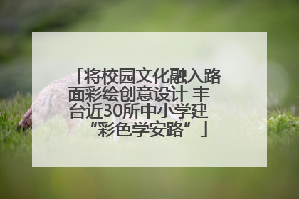将校园文化融入路面彩绘创意设计 丰台近30所中小学建“彩色学安路”