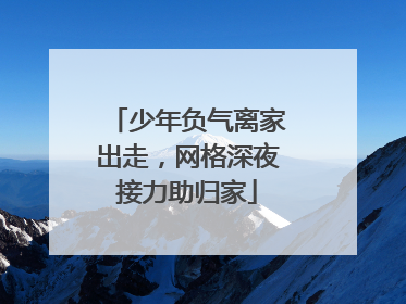 少年负气离家出走，网格深夜接力助归家