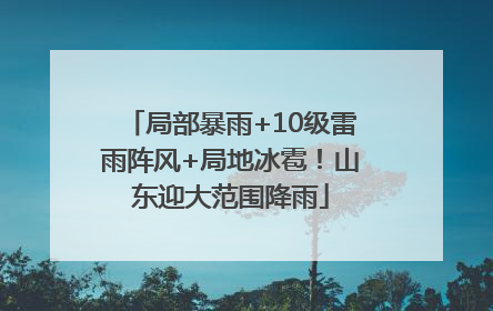 局部暴雨+10级雷雨阵风+局地冰雹！山东迎大范围降雨