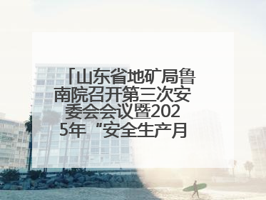 山东省地矿局鲁南院召开第三次安委会会议暨2025年“安全生产月”活动启动仪式