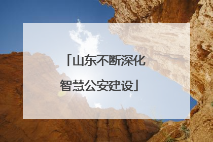 山东不断深化智慧公安建设
