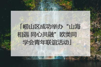 崂山区成功举办“山海相遇 同心共融”欧美同学会青年联谊活动