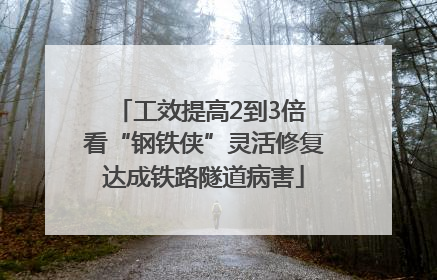 工效提高2到3倍 看“钢铁侠”灵活修复达成铁路隧道病害