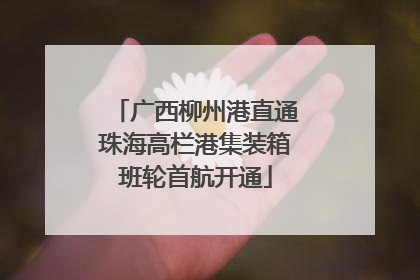 广西柳州港直通珠海高栏港集装箱班轮首航开通