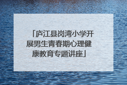 庐江县岗湾小学开展男生青春期心理健康教育专题讲座